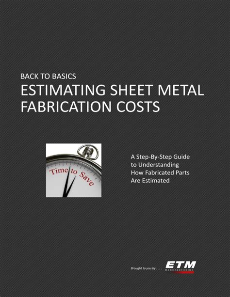 sheet metal fabrication cost estimation